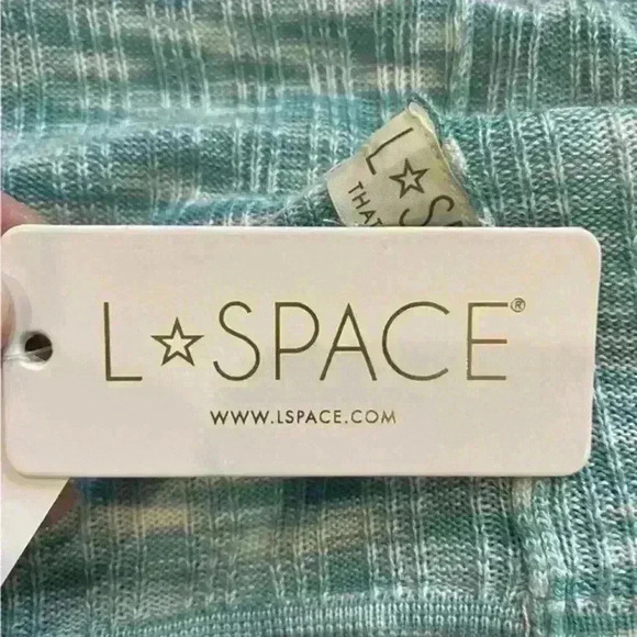 NWT L*SPACE Anthropologie Zephyr Crop Top in Poolside Blue Size XL - Picture 4 of 9